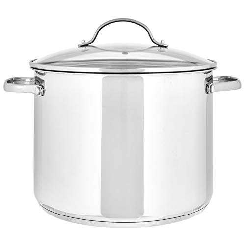 Stainless Steel Stock Pot with Lid, 8 Quart B343