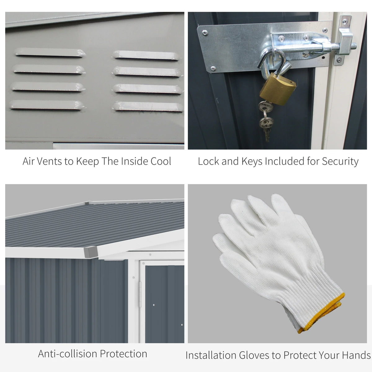 Metal Outdoor Storage Shed with Lockable Door O989