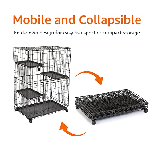 Large 3-Tier Black Cat Cage Playpen K390181