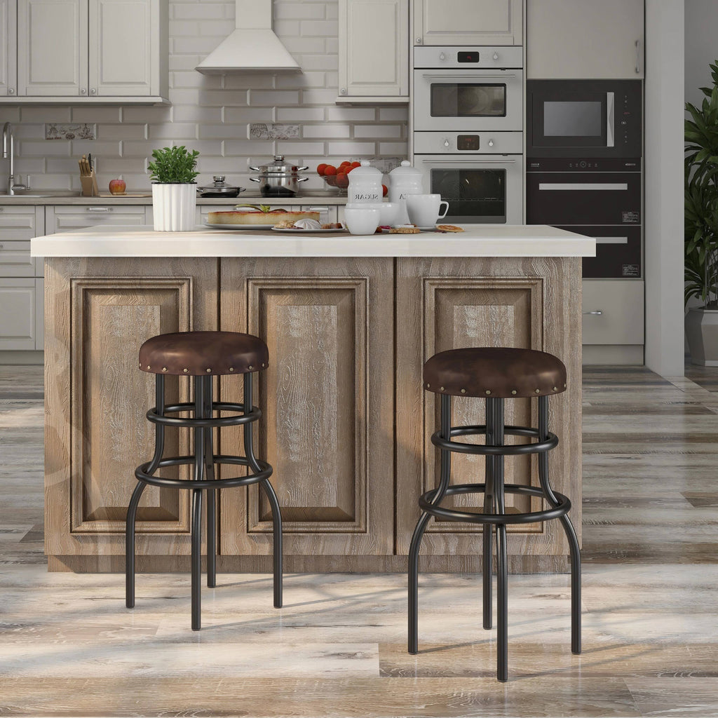 Rustic Bronze Counter Barstools Set of 2 S753
