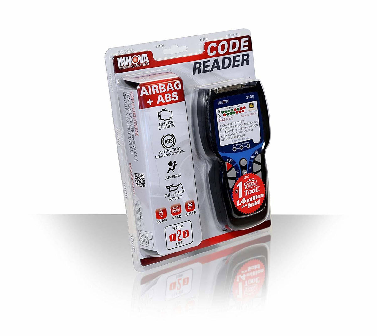 Diagnostic Code Reader Scan Tool with ABS and Srs W3772