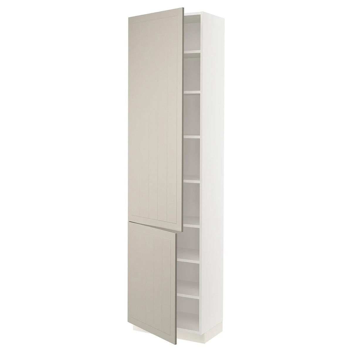 White High Cabinet with shelves/2 Doors E490372