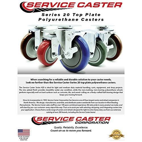 3.5 x 1.25x22 Blue Polyurethane Caster Set C72885