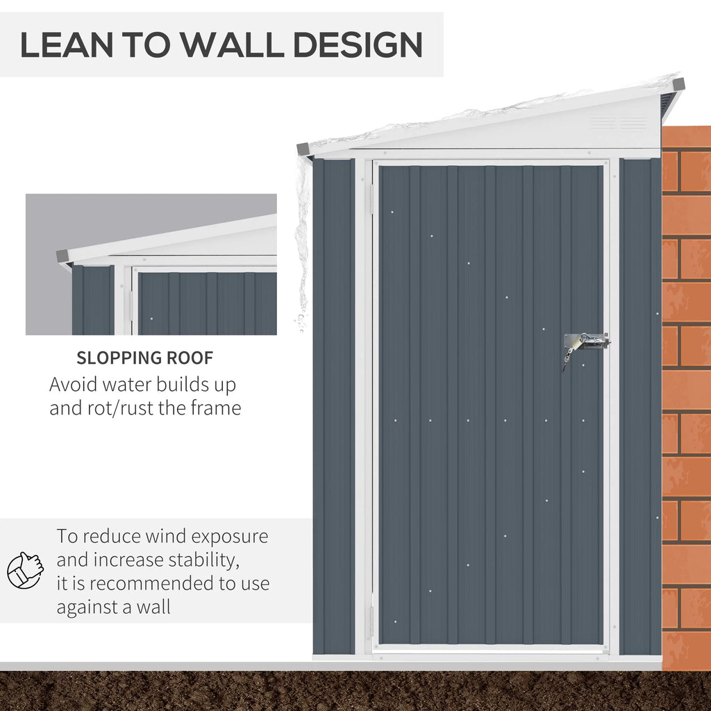 Metal Outdoor Storage Shed with Lockable Door O989