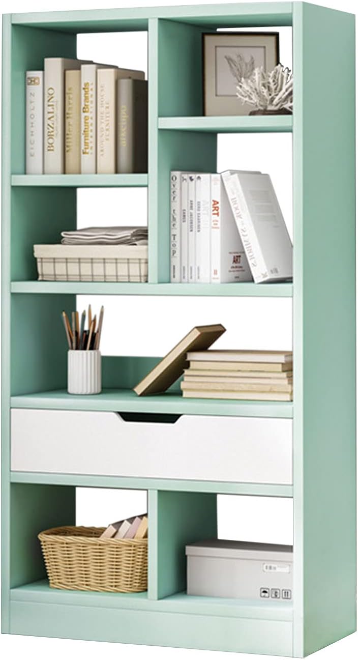 Bright Blue Wooden Open Shelf Bookcase Z5208