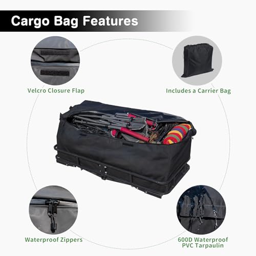 60"x24"x6" Folding Cargo Carrier Hitch Mount N636334
