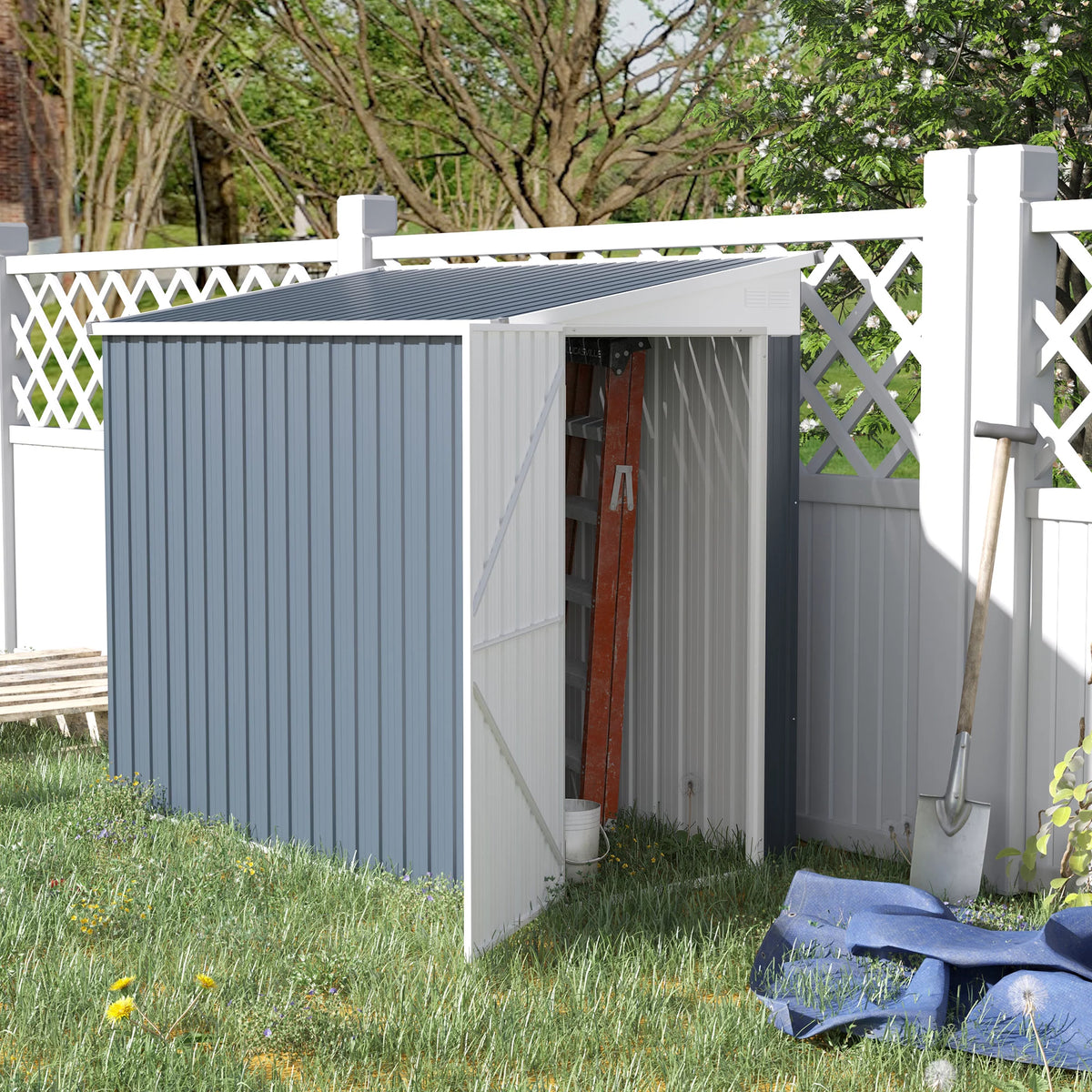 Metal Outdoor Storage Shed with Lockable Door O989