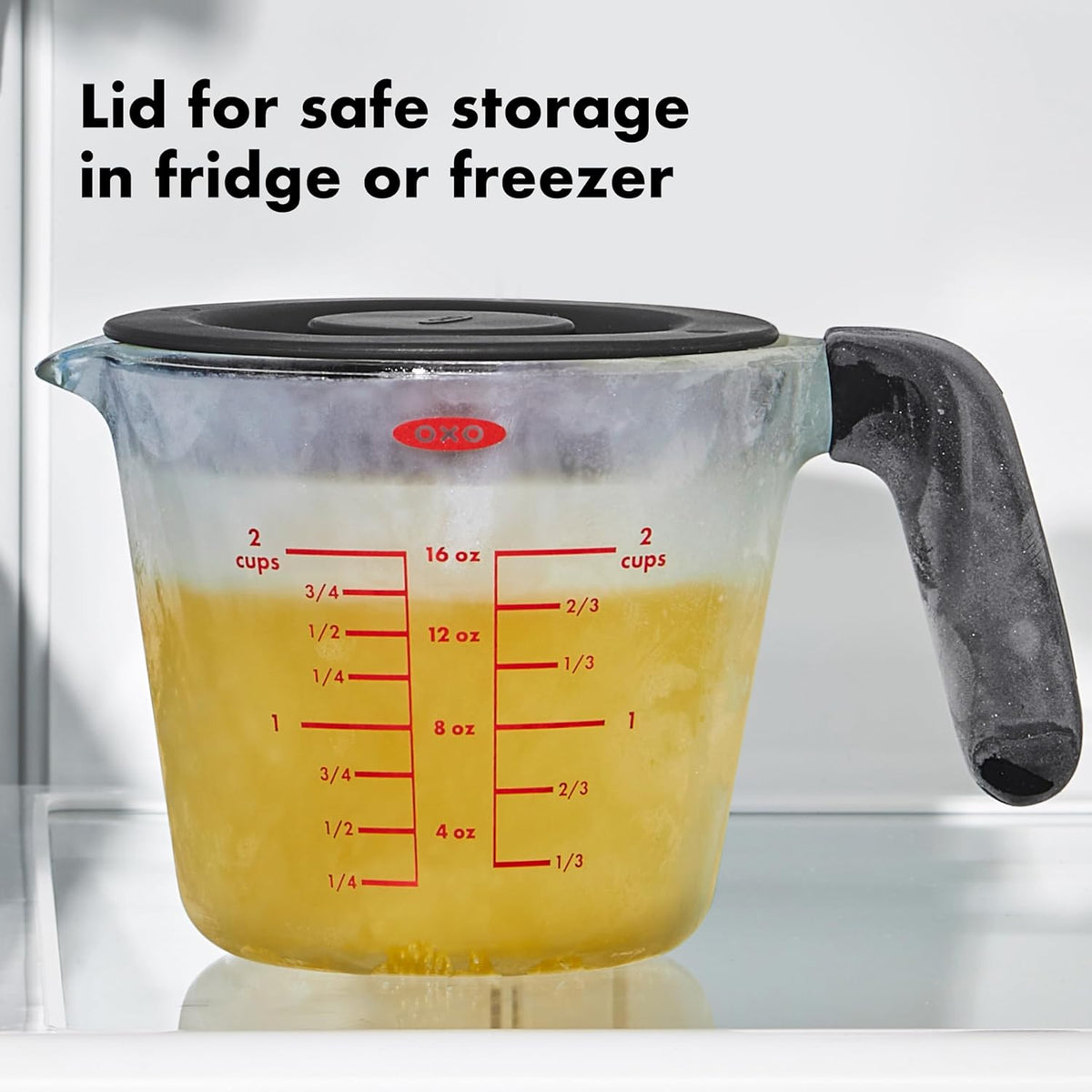 2 Cup Glass Measuring Cup With Lid N9068