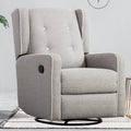 Gray Manual Swivel Rocker Recliner Chair Z9391