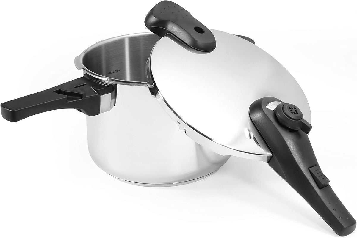 Stainless Steel Pressure Cooker 18/8 Dishwasher Safe Lock Lid 15-PSI U169