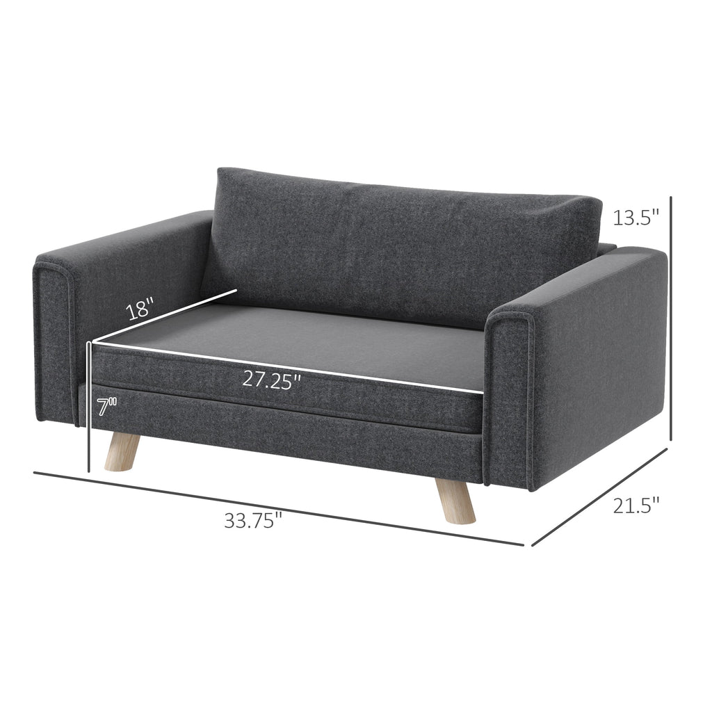 Gray Elevated Pet Sofa X9034