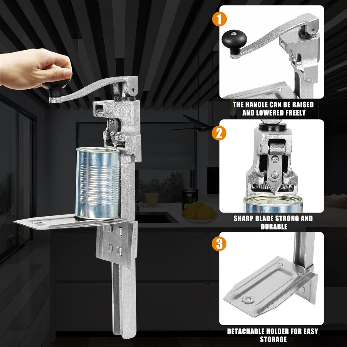 Manual Can Opener with Carbon Steel Pallet D4075