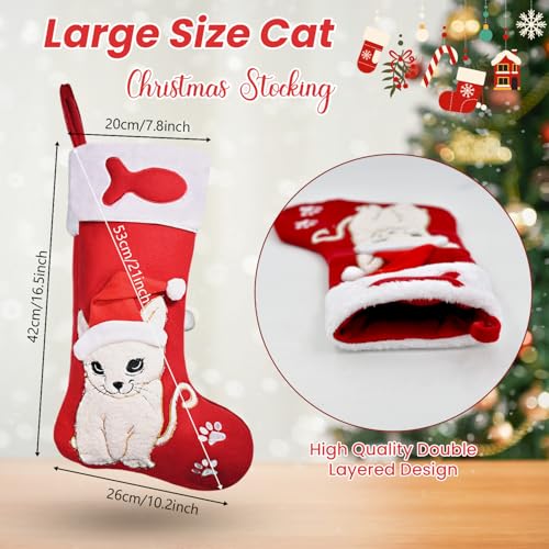 Large Embroidered Christmas Dog Stocking B150716