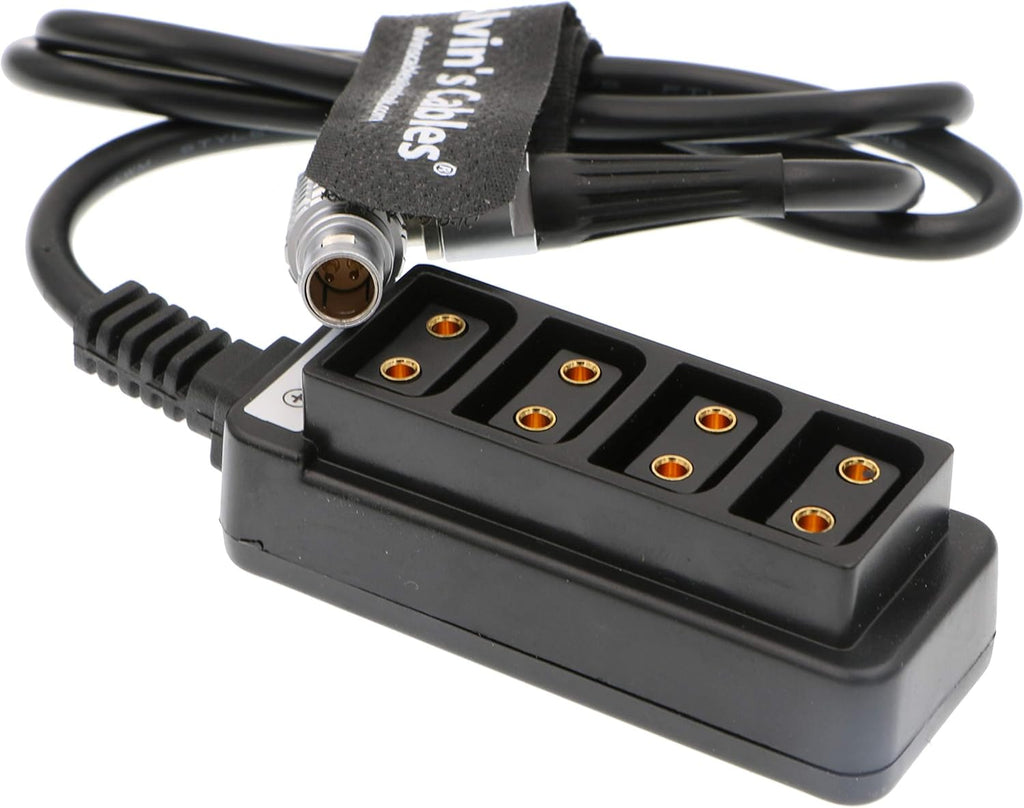 2 Pin Right Angle to 4 D Tap Splitter Cable, Pack of 2 K32300