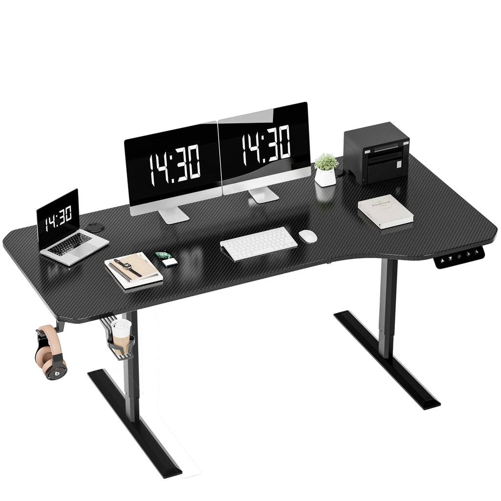 Electric Height Adjustable Standing Desk, 43 inch White M48505