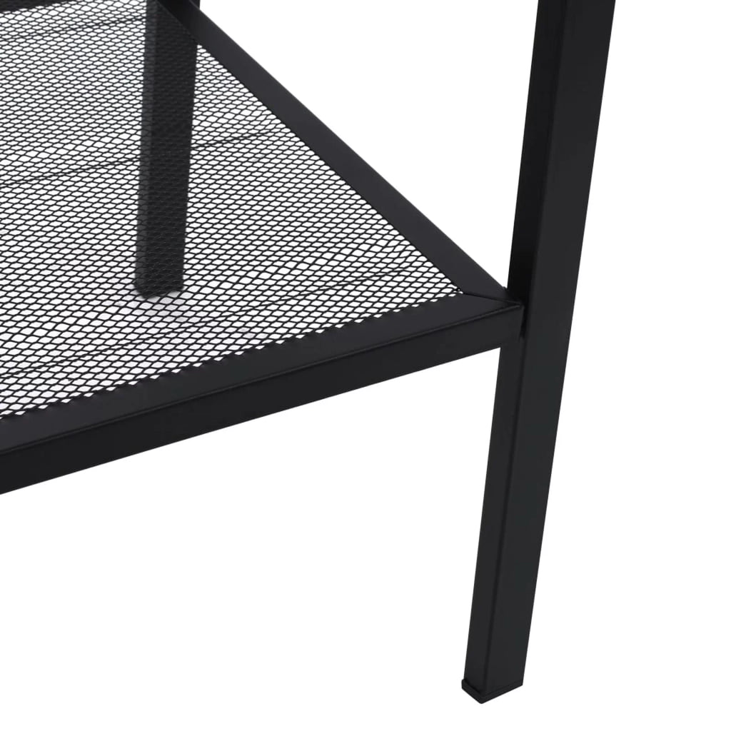 4 Tiers Metal Bookcase with Storage Shelves Black V145
