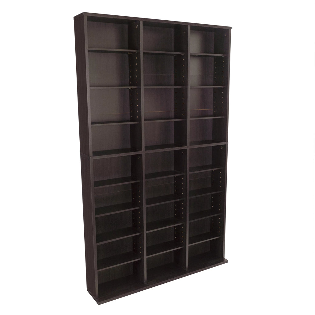 Adjustable Wood Media Storage Shelf Bookcase J890455