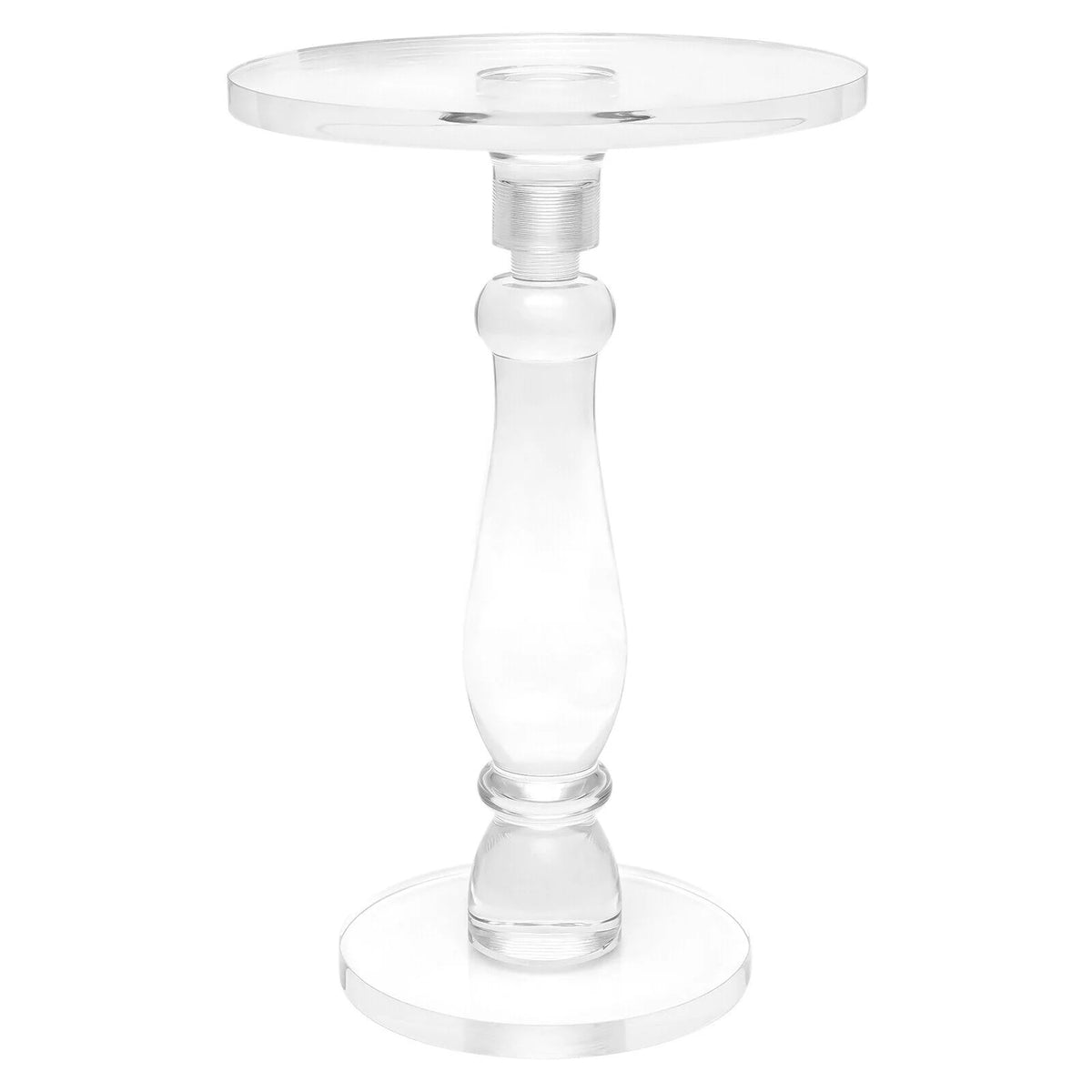 Acrylic Round End Table with Transparent Top Y14805