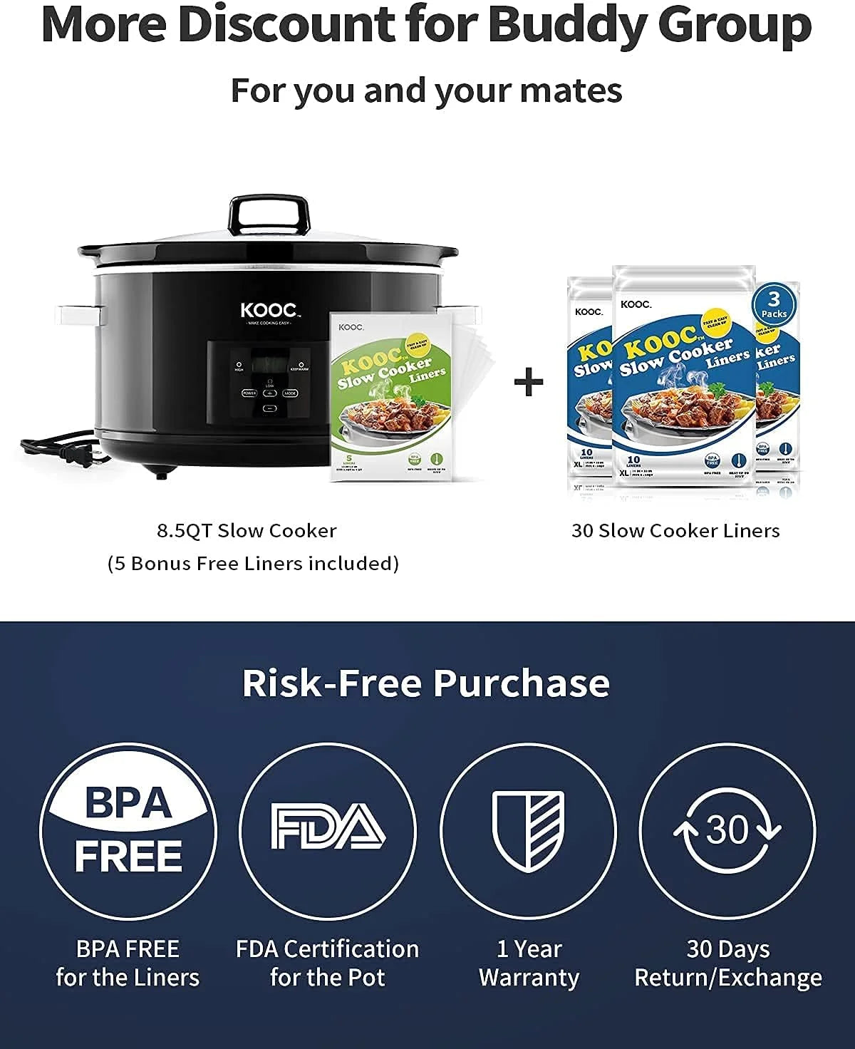 Programmable Slow Cooker 8.5-Quart with 30 Liners A315