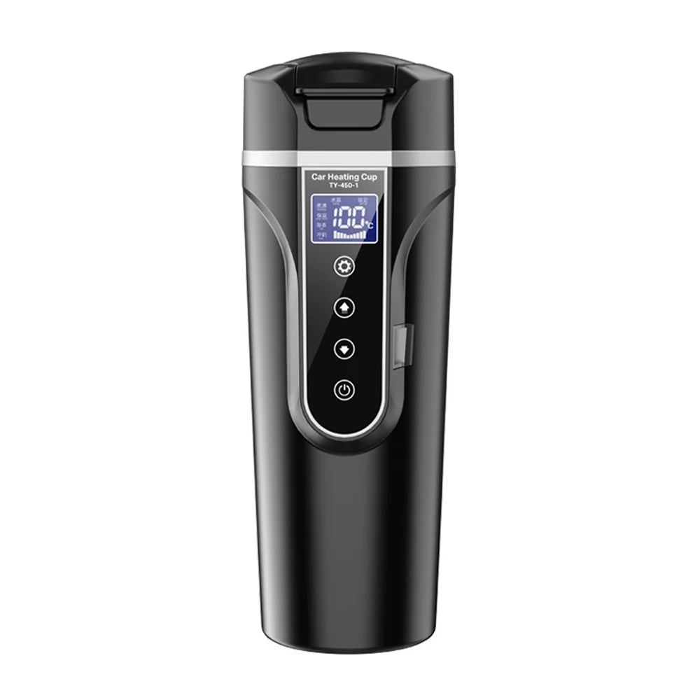 12V 24V Heated Water Cup Electric Kettle LCD Display N42829