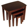 Antique Walnut Solid Wood Nesting Table Set V808448