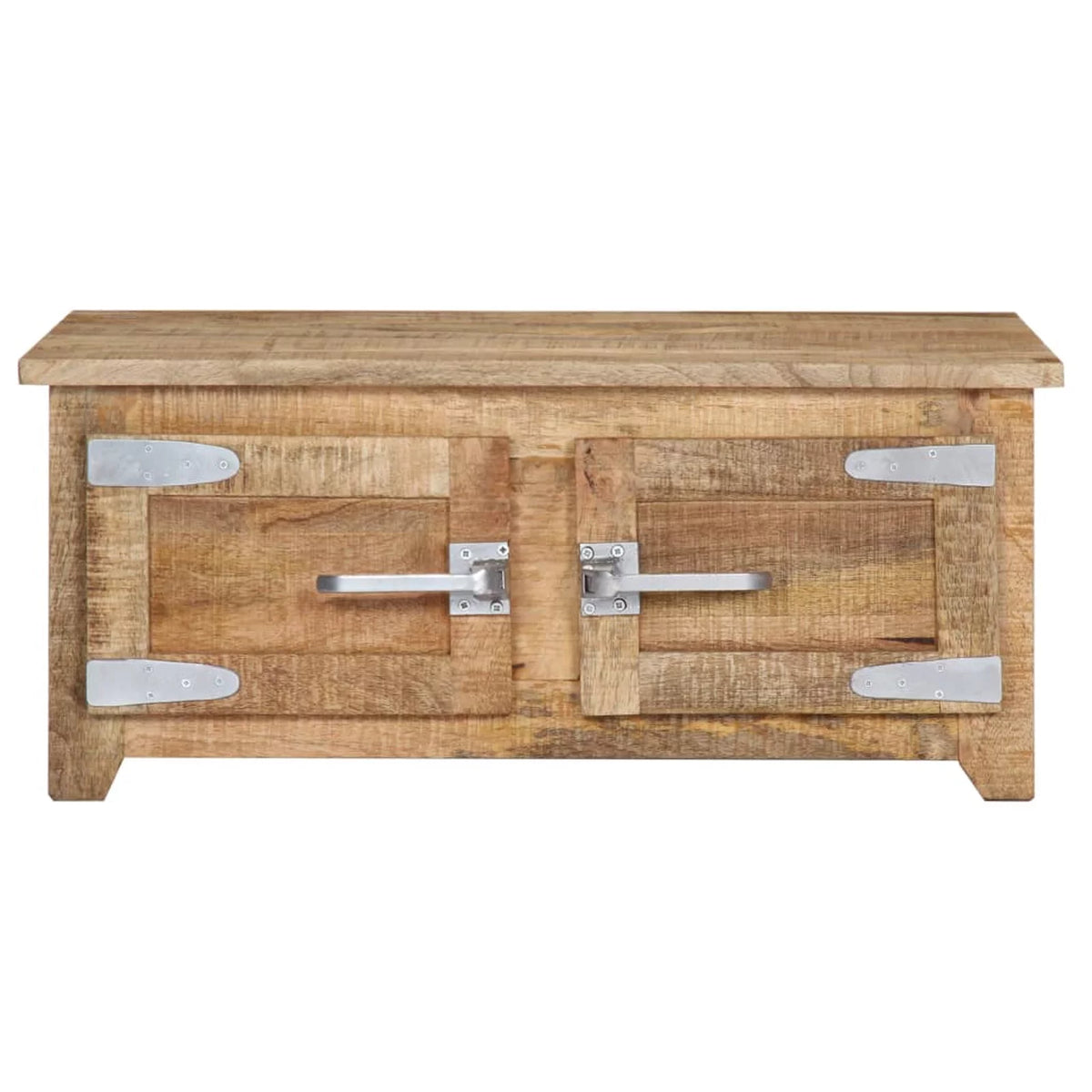 Mango Wood Coffee Table with 2 Cabinets and 2 Doors Z645907