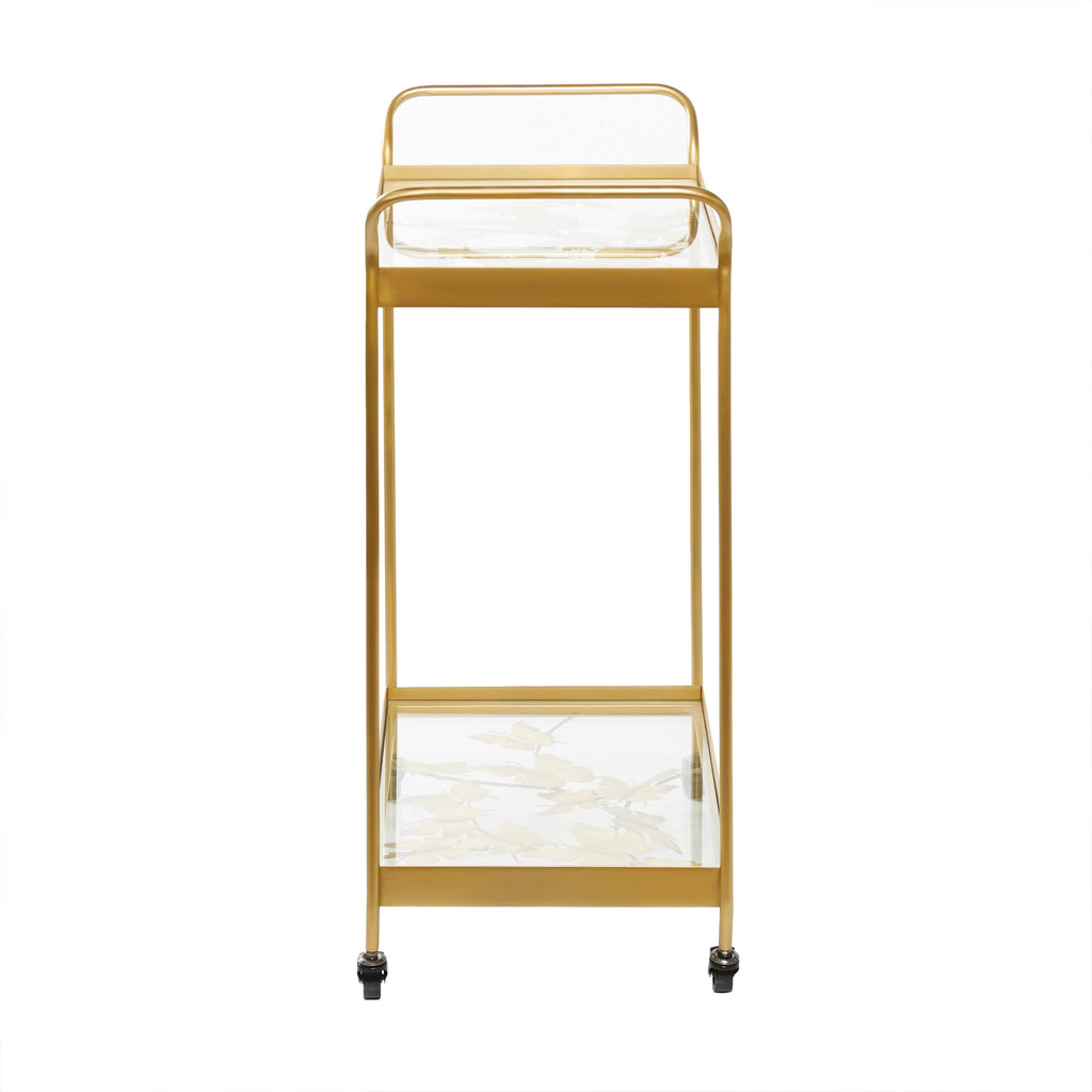 Gold Metal Bar Cart S57412