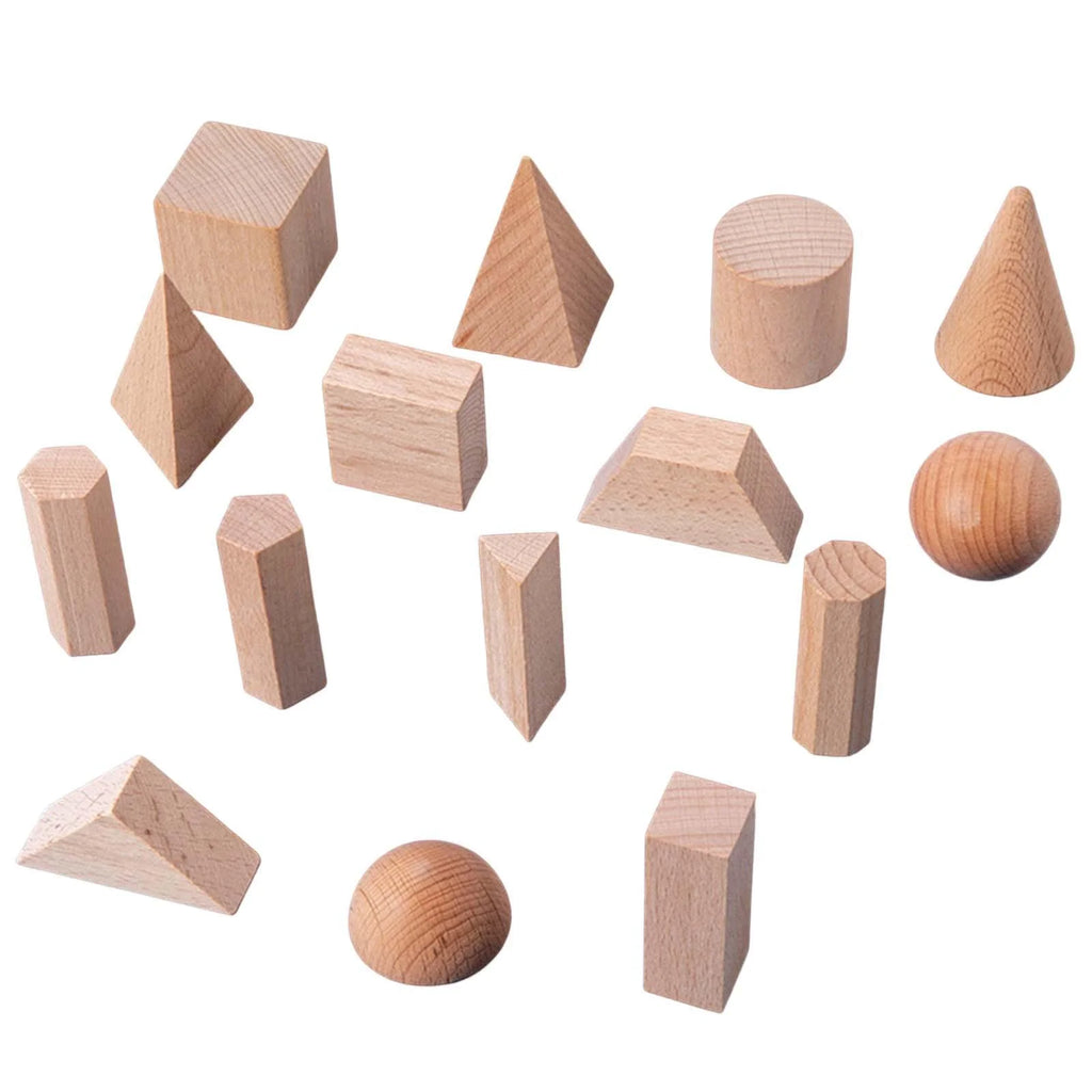 Wood Geometric Solids Math Toys C352