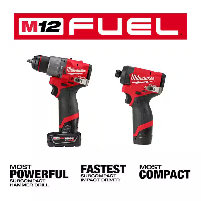 12-Volt Lithium-Ion Brushless Cordless Hammer Drill and Impact Driver Combo Kit P98604