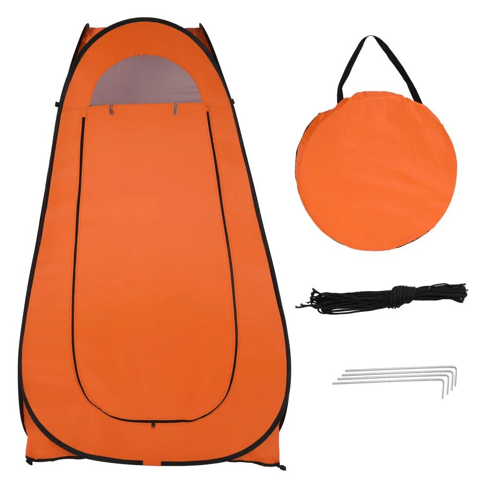 Orange Pop Up Camping Shower Tent Y946507