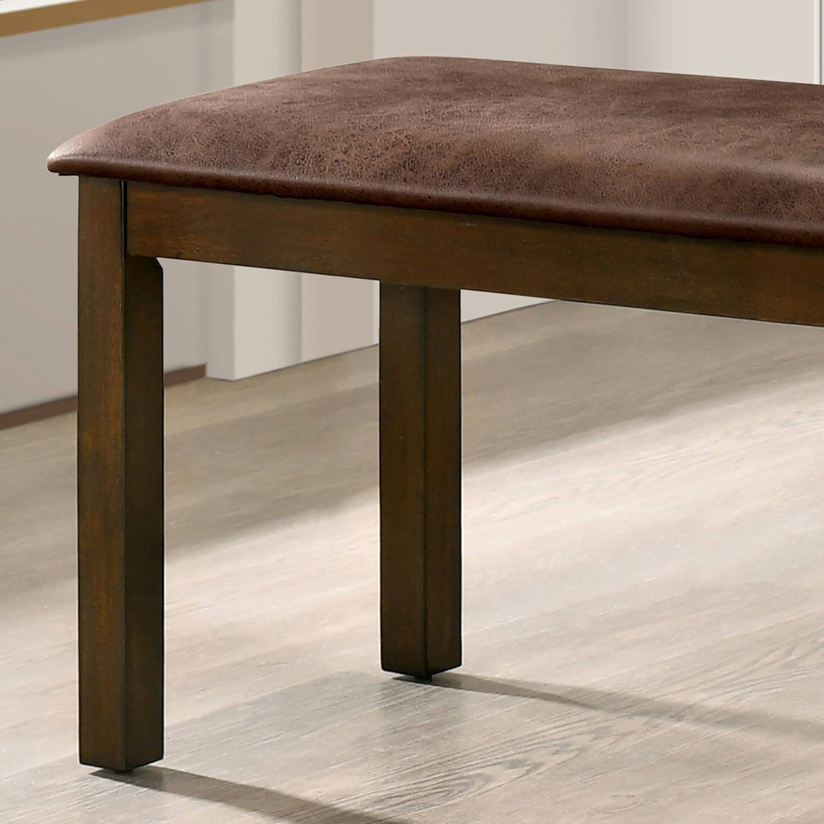 Transitional Brown Padded Bench C8355