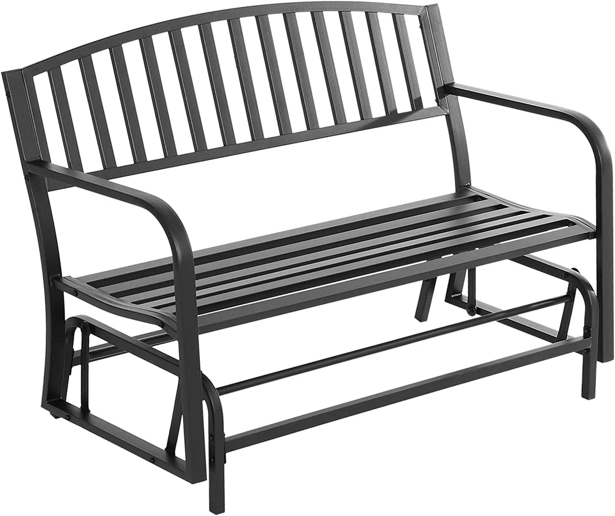 Black Patio Glider Bench R79948