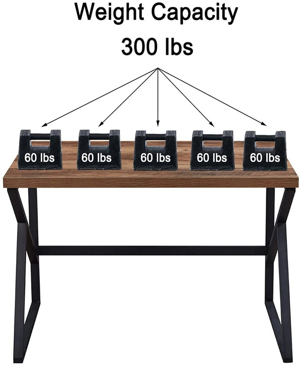 47 inch Metal and Wood Computer Desk R314394