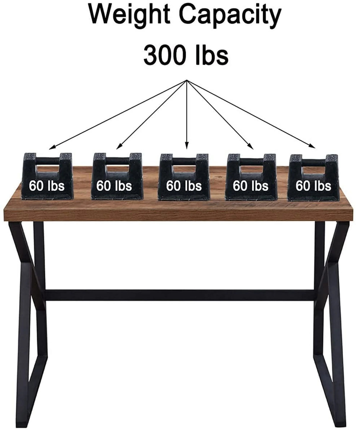 47 inch Metal and Wood Computer Desk R314394