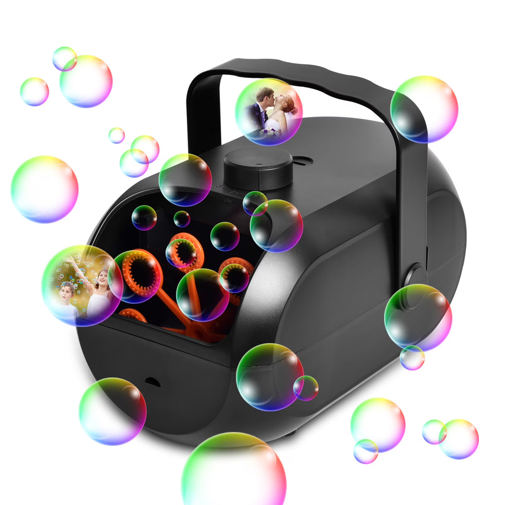 Portable Automatic Bubble Maker with 6 Bubble Wands V3560