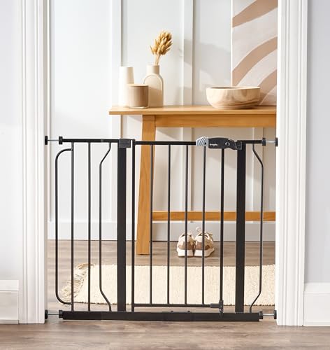 38.5-Inch Wide Walk Thru Baby Gate with Extension Kit B4291