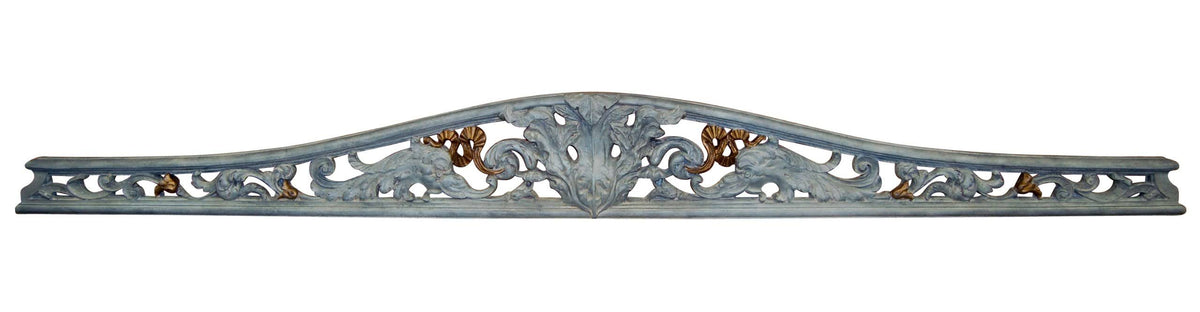 Aged Blue Gold Double Overdoor P290625