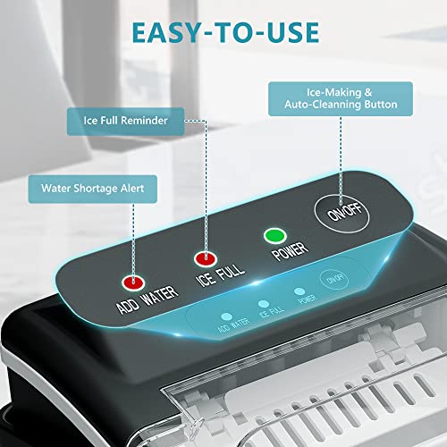 Portable Countertop Ice Maker with Basket and Scoop M334