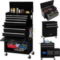 Black 8 Drawer Rolling Metal Tool Chest L15523