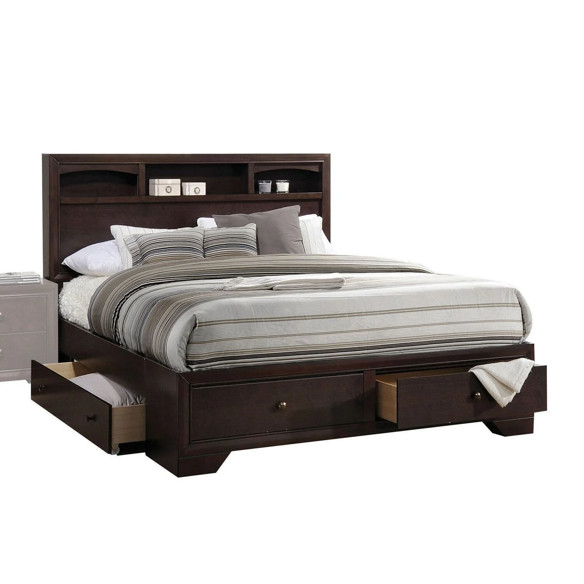 Espresso Eastern King Bed with Storage X27913