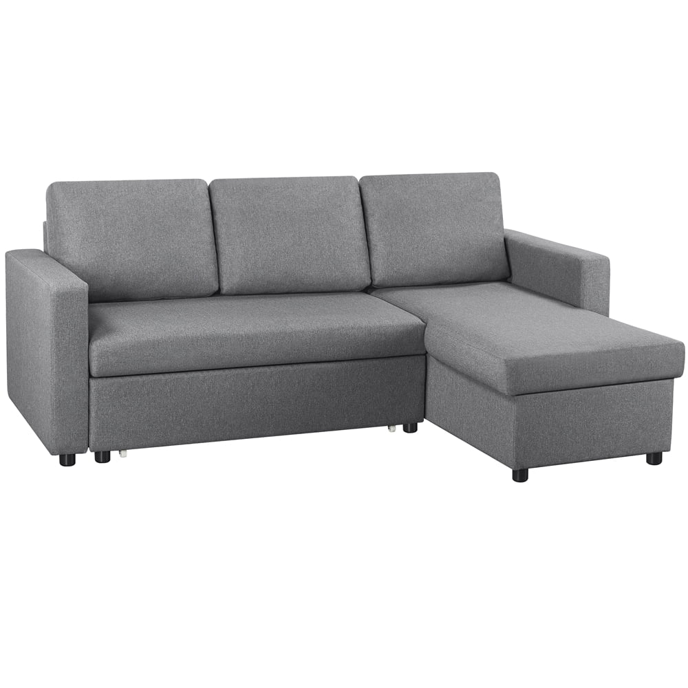 Light Gray Reversible Sleeper Sofa Z9445