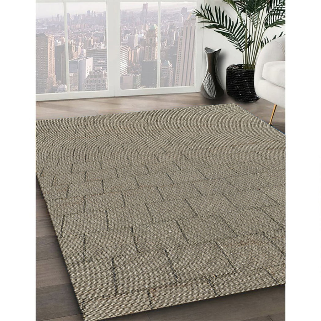 Sand Brown Patterned Area Rugs, 5' x 8' J308316