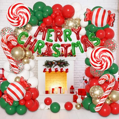 180 Pcs Christmas Balloon Arch Garland Kit W3104