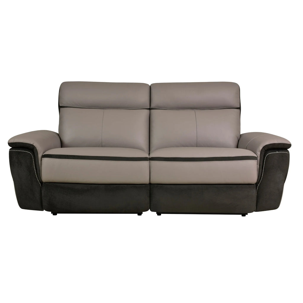 Leather Power Double Reclining Love Seat Y521