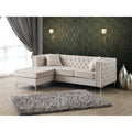 Ivory Sofa Chaise A7804