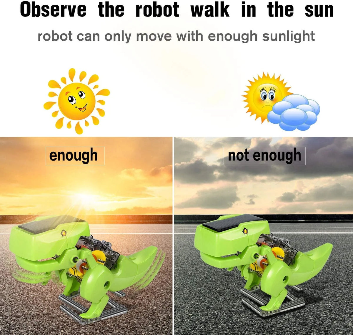 3-in-1 Solar Robot Kit DIY Dinosaurs Science Kits Toys Y797816