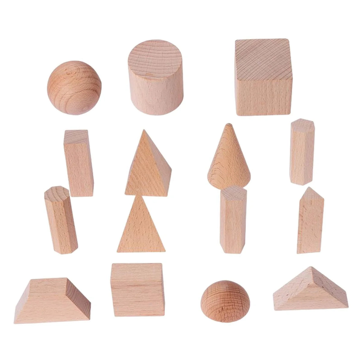 Wood Geometric Solids Math Toys C352