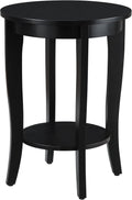 White Round End Table G3088