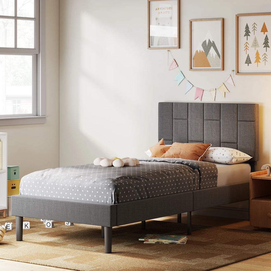 Twin Bed Frame with Upholstered Headboard Z995124
