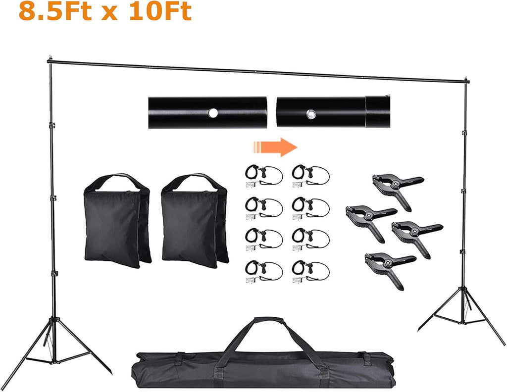 8.5x10ft Adjustable Backdrop Stand with Carry Bag M98149